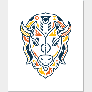 Unique Bison Head Posters and Art